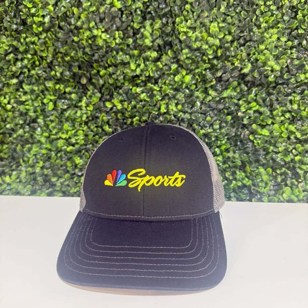 NBC Sports Trucker Hat Black Embroidered Logo Adjustable Cap